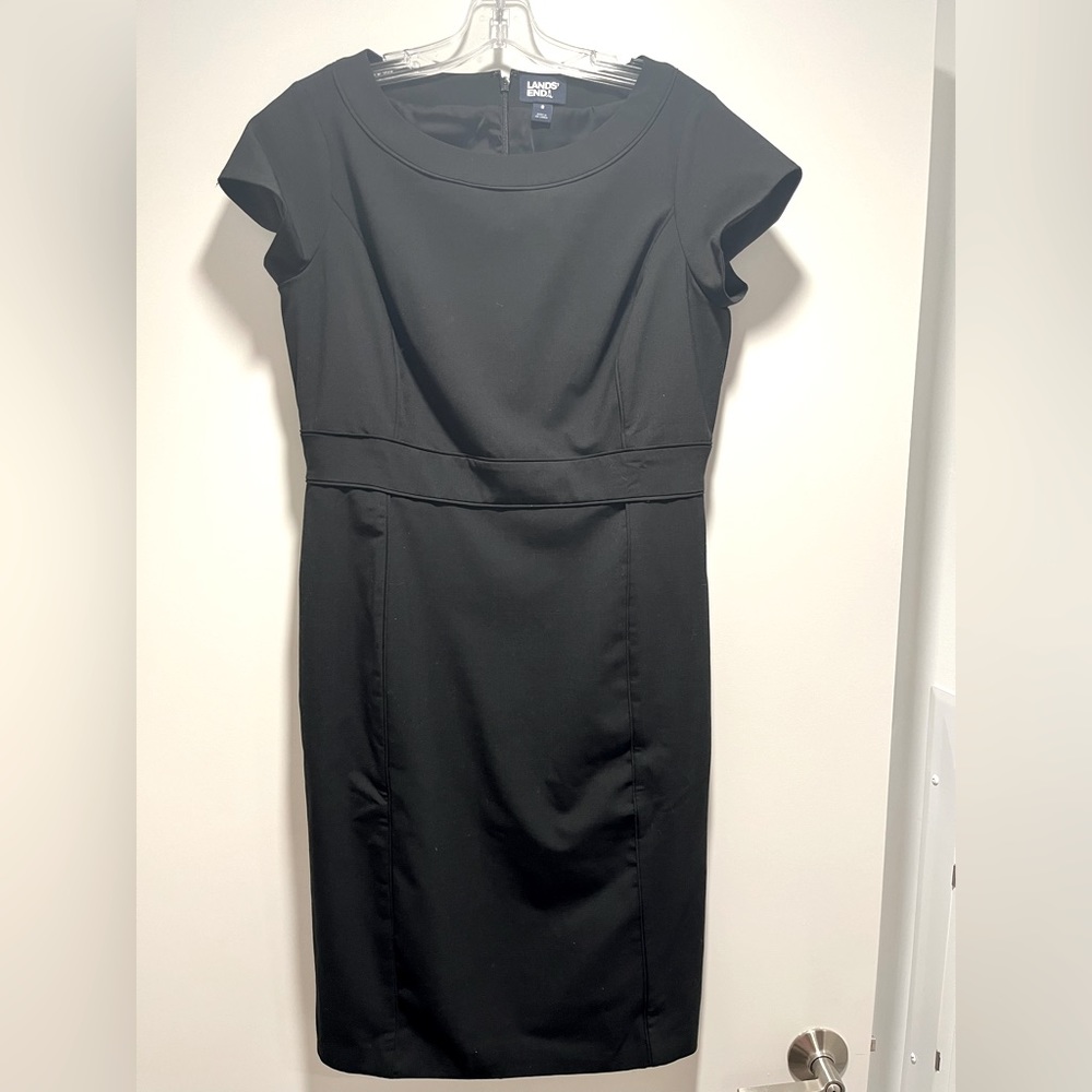 Black work dress. Lands End